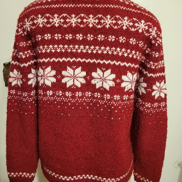 Croft and Borrow Christmas Sweater Hoildays Large Holiday Zip Up - Picture 8 of 9